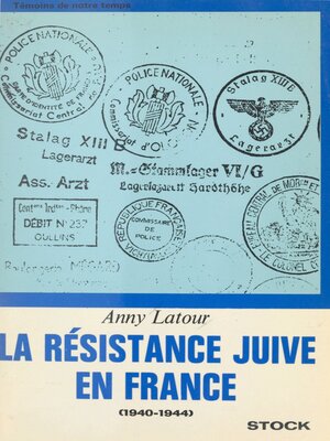 cover image of La résistance juive en France